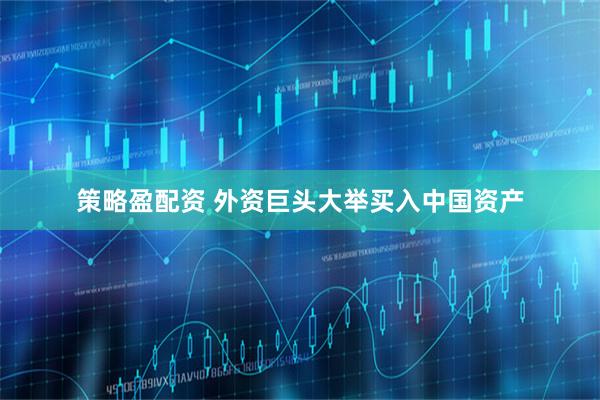 策略盈配资 外资巨头大举买入中国资产