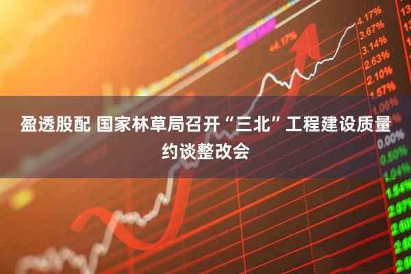 盈透股配 国家林草局召开“三北”工程建设质量约谈整改会