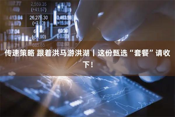 传速策略 跟着洪马游洪湖丨这份甄选“套餐”请收下！